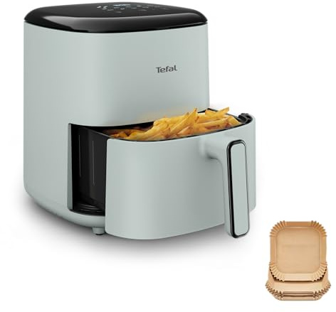 Tefal Easy Fry Max Air Fryer, 5 L Capacity, 6 portions, Healthy frying, Saves Time and Energy, Digital Control Panel, 10 Auto Cooking Programs, Pop Eucalyptus - EY2454G0