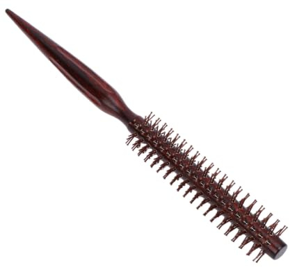 Alomejor Piccolo Pettine Arricciacapelli Rotondo, Spazzola per Capelli a Rullo in Legno Resistente per Professionisti dello Styling dei Capelli, Leviga L'effetto e Aumenta il Volume, 9,45x1,18 Pollici