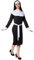 tectake dressforfun Damenkostüm Nonne Nonnenkostüm Schwester | Jersey-Elastik | inkl. Kopfbedeckung und Bindegürtel (S | Nr. 300358)