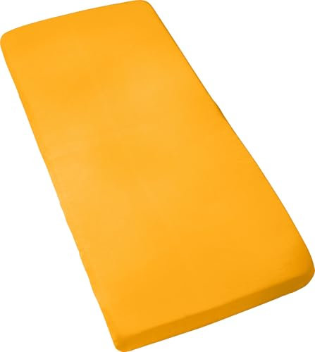 Erwin Müller Kinder-Spannbettlaken Murnau Single-Jersey - gelb Größe 60x120 cm - 70x140 cm - hautfreundlich, atmungsaktiv, bügelfrei, strapazierstark