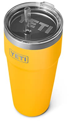 YETI Rambler 26 oz Straw Cup, Vacuum Insulated, Stainless Steel with Straw Lid, Alpine Yellow