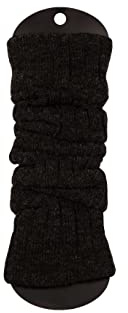 ATEENA Calentadores Largas de Punto de Lana Para Mujeres y Niñas, Puños de Tobillo, Calcetines Altos Hasta la Rodilla sin Pies, Circunferencia Máx de Pantorrillas 40cm, de largo 60cm, Grafito oscuro