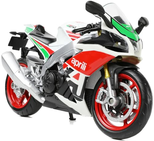 Risopen Giocattolo in Lega Mini Modello Moto 1:12 Compatibile con Aprilia RSVA RRR1000 - Miniatura Motocicletta Riproduzione Regalo di Compleanno per i Fan