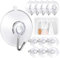 Kujinova Saugnapf Haken, Saugnäpfe für Fenster Ø 40mm, Wandhaken mit Saugnapf 20 Stk, Suction Cup Hooks, Starker Tragfähigkeit Leicht und Tragbar für Dusche, Bad, Küche, Fenster (B)