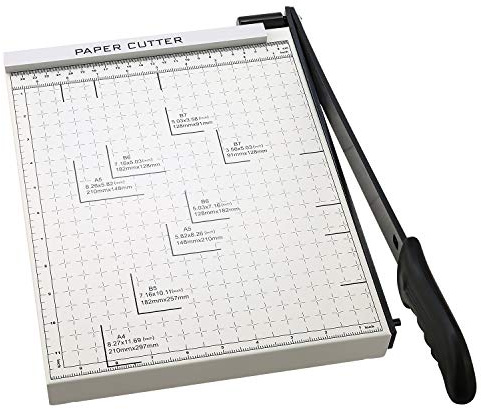 Voluker Cortador de papel A4, cortador profesional con palanca, cortador para escuela y oficina, longitud de corte de 47 cm, capacidad de corte de 10 hojas