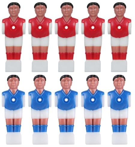 GRIRIW 10 Figuras de Futbolín para Mesa Muñecos de Jugadores de Futbolín Rojo y Azul Accesorios de Repuesto Figuras de Acción para Reparación y Juego Casa