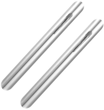 VICASKY Raschietto per Briciole in Acciaio Inox 2 Pezzi Spazzatrice di Briciole da Tavolo Clip Portatile Strumento di Pulizia Compatto per Camerieri e Ristoranti