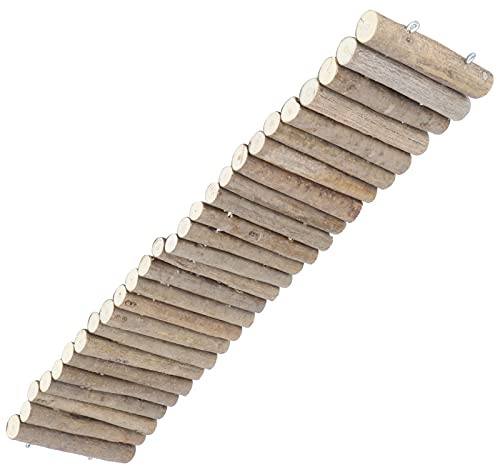 RASTKY Pet Safe Natural Wooden Bridge Ladder Toy for Hamster, Rodents, Helps Keep Teeth, Promotes Exercise, 1 X Fence (40CM Basic Version)