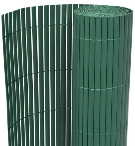 vidaXL Recinzione da Giardino a Doppio Lato 90x500 cm Verde Arella Canniccio