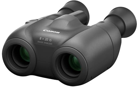 Canon 8x20 IS Fernglas (8 fache Vergrößerung, Feldstecher, Präzisionsoptik, IS Bildstabilisator, ruhiger Bildstand, manuelle Fokussierung, Dioptrinkorrektur, Porroprisma I, Freihandeinsatz), schwarz