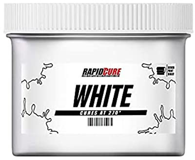 Rapid Cure® Tinta blanca para serigrafía (cuarto de galón - 32 onzas) - Tinta plastisol para tela de serigrafía - Plastisol de curado a baja temperatura por Screen Print Direct - Tinta plastisol