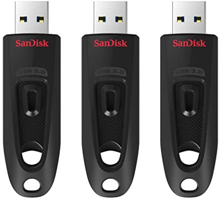 SanDisk Ultra Chiavetta USB 3.0 da 32 GB fino a 130 MB/sec, 3 Schede