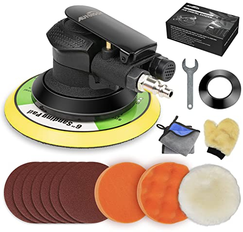 Autolcok 2022 6 Inch Air Orbital Sander for Wood Polisher, Metal and Body Work, DA Sanders, Dual Action Sanders