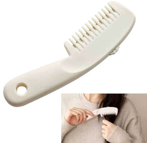Peine de Afeitar Profesional de Doble Cara,Recortador de Puntas Abiertas Peine Ajustable para Entresacar y Cortar con Cuchillas de Acero Inoxidable para Peluquería en Casa Recorte de Flequillo