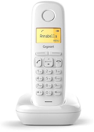 Gigaset A170 - Teléfono DECT inalámbrico - Pantalla Gráfica Iluminada - Fácil de Usar - Instalación Sencilla, Color Blanco [Versión Española]