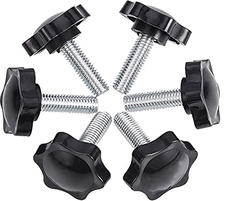 INCREWAY 6 Stück Daumenschraube, M8x25mm Sternkopf mit Gewinde gerändelt Daumenschraube Griffknöpfe Klemmschraube für Maschinenverriegelung