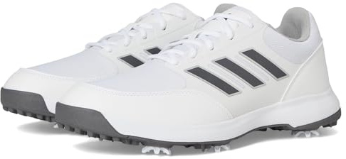 adidas Men's Tech Response 3.0 Golf Shoes, Footwear White/Dark Silver Metallic/Silver Metallic, 10.5