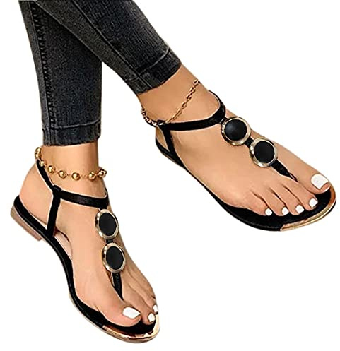 Sandales Compensées Pour Femme - Classiques Piscine Plage Claquettes Été Cuir Plates Toe Comfy Chaussures Mules Talon Haut Tongs Pantoufles Décontractées