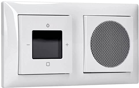 Busch-Jaeger Komplett-Set Unterputz UP DAB+ Radio 8215 U-101 Busch-balance SI Alpinweiß Lautsprecher 8223 U Abdeckung Zentralscheibe 8253-914 8252-914-101 2-fach Rahmen 1722-914