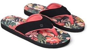 Animal Swish Womens AOP Flip Flops - Slip-on, Lightweight Sandals with Soft padded upper straps - For Spring Summer, Beach & Outdoors Bright Orange Adult Shoe Size 6