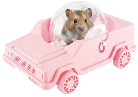 Rueda De Hámster Silenciosa - Forma De Coche Ejercicio De para Mascotas Pequeñas,Juguete de Fitness para Jerbos | para Enriquecimiento De Jaula para Jerbos Enanos, Hámster,