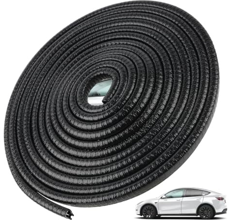 4M Protection de Bord de Porte de Voiture,Garniture en Caoutchouc Noir,Forme de U avec Clips Métalliques Intégrés,sans Colle,Flexible et Universelle pour Voitures,SUV,Camions,Durable et Facile