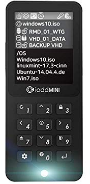 IODD SSD-Laufwerk mit Mini-USB 3.0, tragbarer Hardware-verschlüsselter USB-Stick in Schwarz, als physisches Laufwerk verwendbar, mit LED-Display, sichere 256-Bit-Verschlüsselung 512 GB