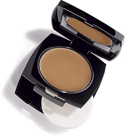 Avon True Flawless Cream To Powder Compact 3-in-1 Concealer, Foundation & Powder Honey Beige - True Blue IQ Color Technology