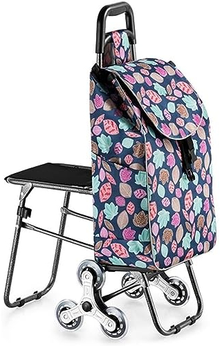 Carro Compra Carrito Compra Carrito de la Compra Carro De La Compra Carro De La Compra Portátil Con Asiento Para El Descanso Carro De La Escalera De Escalada Carro Ligero Carro de Compra Carrito de Co