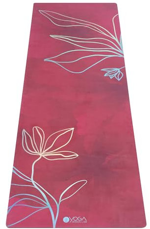 Yoga Design Lab Reise Yogamatte 1,5mm | Dünn, rutschfest, Faltbar, Leicht, Matte/Handtuch, Waschmaschinenfest | mit Tragegurt (Iris, 1.5mm)