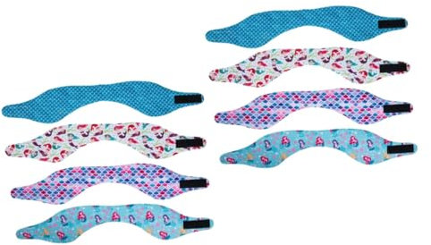 Yardwe 8stücke Schwimm Stirnband Verstellbare Ohrenschutz-badehaube Für Damen Und Herren Leicht Komfortabel Mit Süßem Druckdesign Für Schwimmen Baden Und Kajakfahren