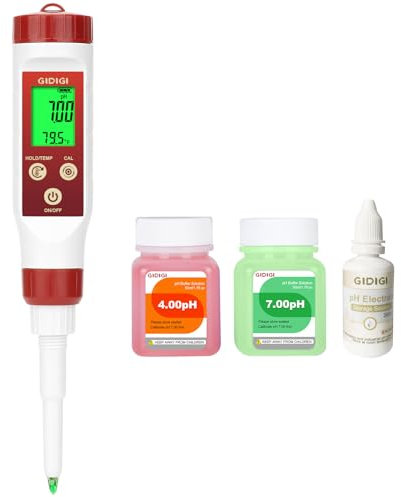 pH Meter for Food,Digital pH Meter for Fermentation,Hot Sauce,Canning,Spear Tip pH Food Tester Probe for Cheese,Cooking,Sourdough Bread,Saliva,Water Resistant Food pH Tester for Semi-Solid and Water
