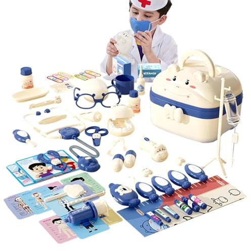 Set di giocattoli per pediatri, kit per Propet, gioco medico, set per bambini, gioco di ruolo multifunzionale con suono di illuminazione, caratteristiche per regali di compleanno