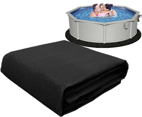 Revestimiento para estanque de peces grande de 370 cm, película resistente a la intemperie, base gruesa antipinchazos, material de fieltro, duradero para protección de terrazas y zonas de jardín o