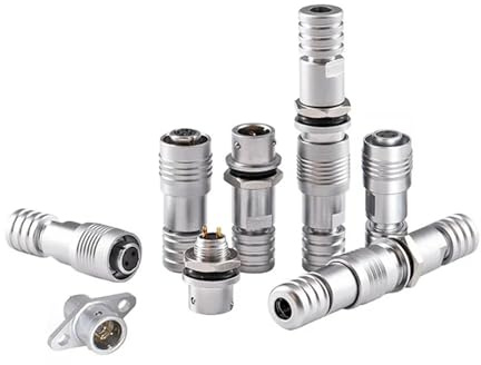 XS6 Miniuttag 2-polig 3-polig 4-stifts 5-stifts 6 mm fläns snabbpluggkontakt tryck-dra dockningsanslutningar vinkel 1 st (XS6-4PIN-fläns)