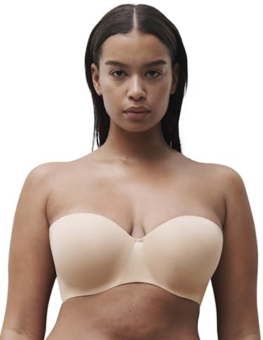 Chantelle ESSENTIALL, Reggiseno Bandeau Spalline Amovibili, Intimo Invisibile Donna, Beige Dore Light, 3C