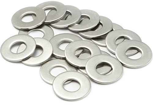 AMLOOPH M3 Washers, M3 x 7mm A2 Stainless Steel Flat Washers 50Pack | Metal Flat Washers Thickness 0.5mm, Large OD Plain Wide Metal Round Flat Spacer Repair Washer for Screws Bolts