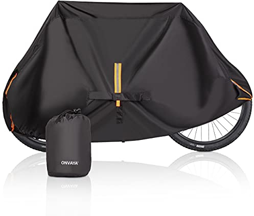 ONVAYA® Premium Fahrradabdeckung für 2 Fahrräder | 2022 Upgrade | wasserdichte Fahrradplane | Fahrradgarage | Fahrrad-Regenschutz & UV-Schutz