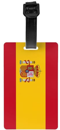 Etiquetas de equipaje con la bandera de España para maletas, divertidas y lindas etiquetas para equipaje para maleta, etiquetas de identificación de crucero para mujeres y hombres