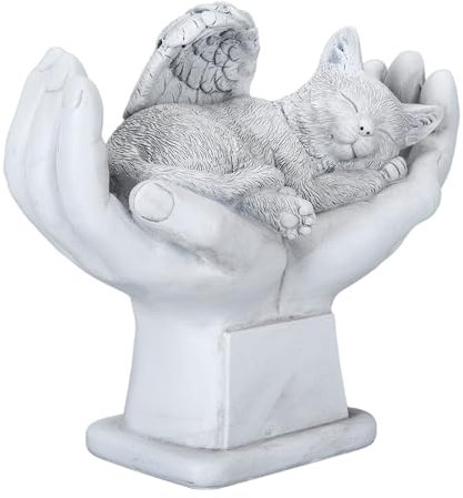 Naroote Statue commémorative pour animaux de compagnie, pierre tombale ornement significatif statue commémorative pour animaux de compagnie en plein air étanche (chat)