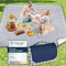 Anyiner Picknickdecke 300x200 cm, Sandfest Stranddecke Wasserdicht Campingdecke, Waschbar mit Tragegriff, Ideal für Outdoor, Camping, Strand & Familienpicknick (Blau Kariert)