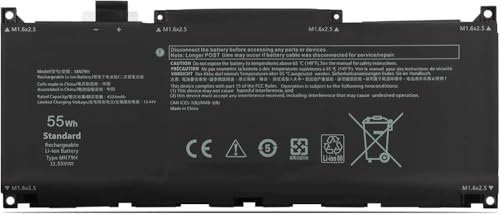 MN79H J7H5M 0J7H5M NXRKW 0NXRKW Laptop Battery Compatible with Dell XPS 9320 XPS 13 Plus 9320 XPS9320-7523BLK-PUS XPS9320-7585SLV-PUS Series(11.55V 55Wh)