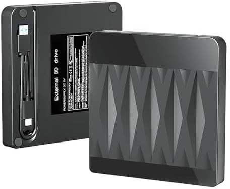 USB 3.0 extern hårddisk med stöd for 50 GB/CD/DVD-ROM-läsare, CD-DVD-RW-spelare for bärbar dator, Windows 11 10, Mac OS