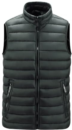 Chaleco Acolchado Hombre Plumas Chaleco Plumon Guateado Enguatado sin Mangas Chalecos Acolchados Plumifero Plumífero Chaqueta Abrigo sin Mangas Hombre Tallas Grandes Invierno Senderismo Entretiempo