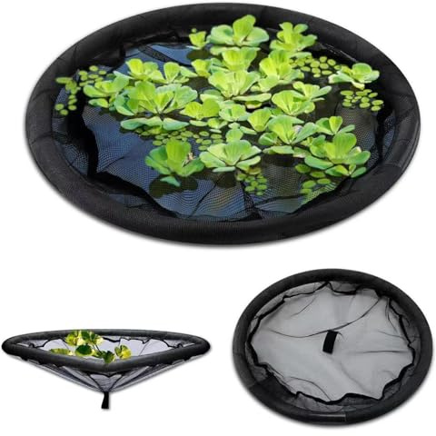 Hezudiay Schwimmende Pflanzinsel Rund, Schwimmender Pflanzenschutz, 60cm Schwimmender Pflanzenschutz Mit Feinmaschiges Netz, Teichschutz Schwimmende Insel Für Gartenteiche, & Landschaftsgestalter