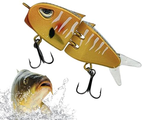 Glidande bete för abborre – mini-multi-länkar abborre fiskedrag set – flersegmenterat konstgjort bete långsamt sjunkande för öring, gös och solabborre