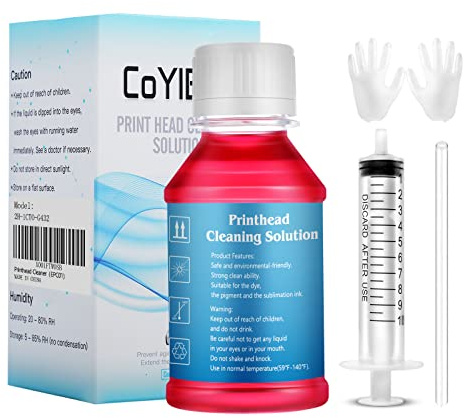 CoYlBod Printhead Cleaning Kit Printer Flush Kit for Epson ET-2850 ET-2800 ET-2803 ET-2760 ET-2720 ET-3850 ET-15000 ET-2750 ET-4800 2400 WF-7720 WF-7710 WF-7210 WF-7610 WF-3640 Printer Nozzle Cleaner
