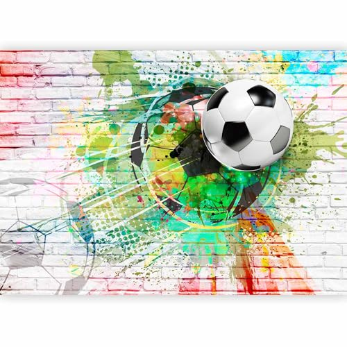 murando Fotomurales Fútbol 350x256 cm XXL Papel pintado tejido no tejido Decoración de Pared decorativos Murales moderna de Diseno Fotográfico Ninos Deporte Ladrillo i-B-0044-a-a