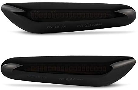 LLCTOOLS - Hell leuchtender LED Seitenblinker - LED Blinker Auto mit E-Prüfzeichen - Voll-LED Blinker mit CAN-Bus-Technologie - Passend für verschiedene BMW 1er, 3er und 5er Modelle