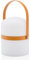 LUUK LIFESTYLE Dimmbare LED Laterne mit Griff, für Garten, Haus und Wohnung, wiederaufladbare Design Leuchte, in orange curry matt